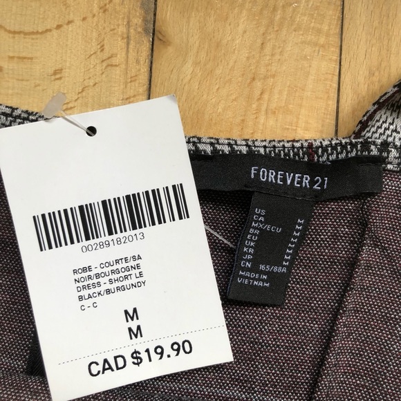 Forever21 gray, black and white flannel dress - Picture 3 of 3